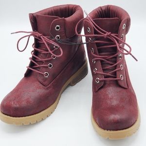CLIFFS BY WHITE MOUNTAIN MAROON WOMEN BOOTS SZ 9